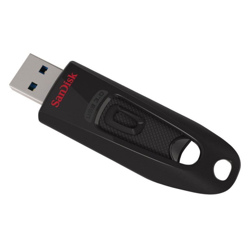 MEMORIE USB 3.0 SANDISK 16 GB, retractabila, carcasa plastic, negru, "SDCZ48-016G-U46" (timbru verde 0.03 lei)