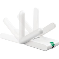 ADAPTOR RETEA TP-LINK MINI, extern wireless 2.4 GHz, Mini USB 2.0, port, 300 Mbps, antena externa x 2, "TL-WN822N" (timbru verde