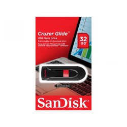 MEMORIE USB 2.0 SANDISK 32 GB, retractabila, carcasa plastic, negru, "SDCZ60-032G-B35" (timbru verde 0.03 lei)