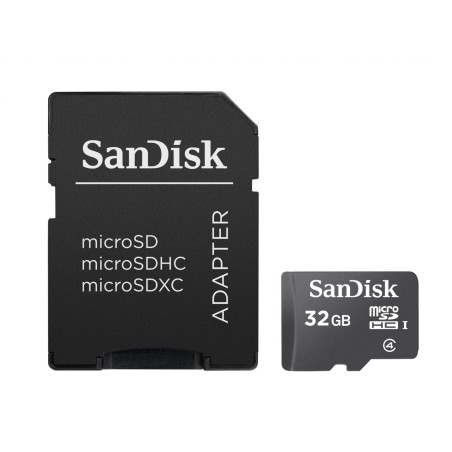 CARD MicroSD SANDISK, 32 GB, microSDHC, clasa 4, "SDSDQM-032G-B35A" (timbru verde 0.03 lei)