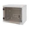 TRITON RACK de PERETE 6U 500mm usa sticla panouri laterale fixe sectiuni ventilatie activa,sectiuni acces cab sus/jos/spate secu