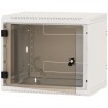TRITON RACK de PERETE 9U 600mm usa sticla panouri laterale fixe sectiuni ventilatie activa,sectiuni acces cab sus/jos/spate secu