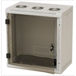 TRITON RACK de PERETE 6U 500mm usa sticla panouri laterale detasabile,sectiuni acces cab sus/jos/spate securizare cu cheie,1 per