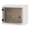 TRITON RACK de PERETE, 9U 400mm adancime usa sticla panouri laterale fixe, sectiuni acces cabluri sus/jos/spate securizare cu ch
