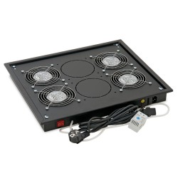 PANOU ventilatie TRITON pentru rack de podea 19", 6 ventilatoare 230V/60W cu termostat, flux axial, Negru "RAB-CH-X05-X3" (timbr