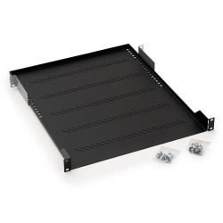 RAFT FIX perforat TRITON 1U, pt rack 19 inch, adancime 550 mm, sarcina maxima 40 Kg, negru, "RAB-UP-550-A1"