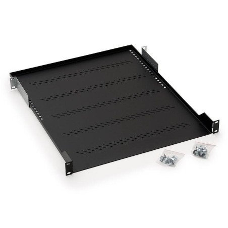 RAFT FIX perforat TRITON 1U, pt rack 19 inch, adancime 550 mm, sarcina maxima 40 Kg, negru, "RAB-UP-550-A1"