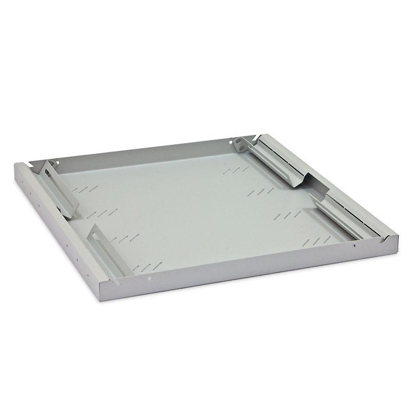 RAFT FIX perforat TRITON 1U, pt rack 19 inch, adancime 750 mm, sarcina maxima 80 Kg, gri, "RAC-UP-750-A4"