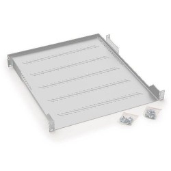 RAFT FIX perforat TRITON 1U, pt rack 19 inch, adancime 750 mm, sarcina maxima 80 Kg, gri, "RAC-UP-750-A1"