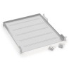 RAFT FIX perforat TRITON 1U, pt rack 19 inch, adancime 750 mm, sarcina maxima 80 Kg, gri, "RAC-UP-750-A1"