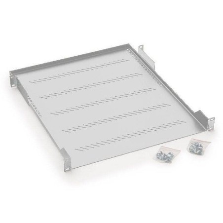 RAFT FIX perforat TRITON 1U, pt rack 19 inch, adancime 750 mm, sarcina maxima 80 Kg, gri, "RAC-UP-750-A1"