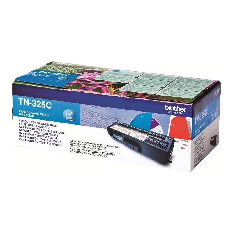 Toner Original Brother Cyan, TN325C, pentru HL-4140|4150|4570|DCP-9270|9055|MFC-9970|9460, 3.5K,"TN325C"