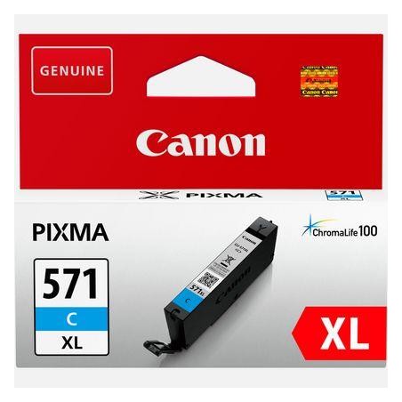 Cartus Cerneala Original Canon Cyan, CLI-571XLC, pentru MG5750|5751|6850|6851|7750|7751|7752|TS5050|6050|8050|9050|, , (timbru v