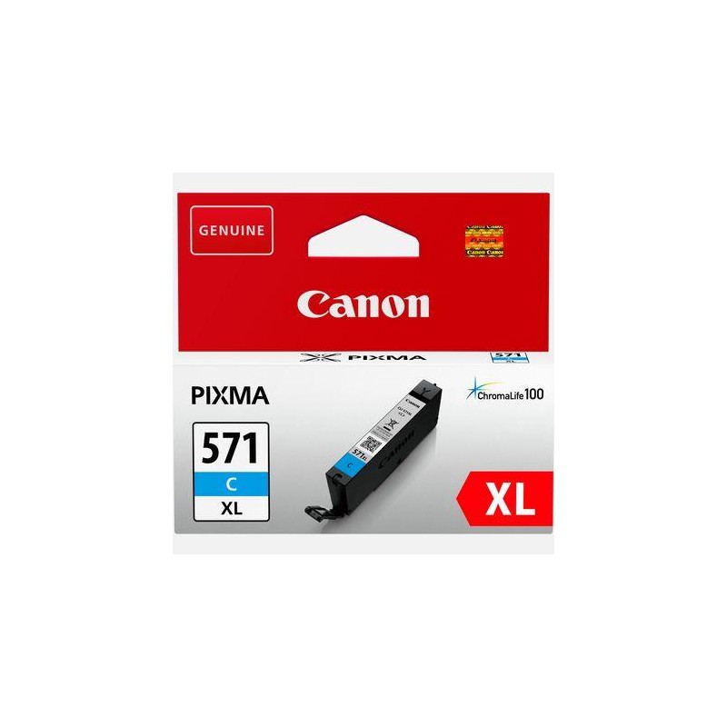 Cartus Cerneala Original Canon Cyan, CLI-571XLC, pentru MG5750|5751|6850|6851|7750|7751|7752|TS5050|6050|8050|9050|, , (timbru v