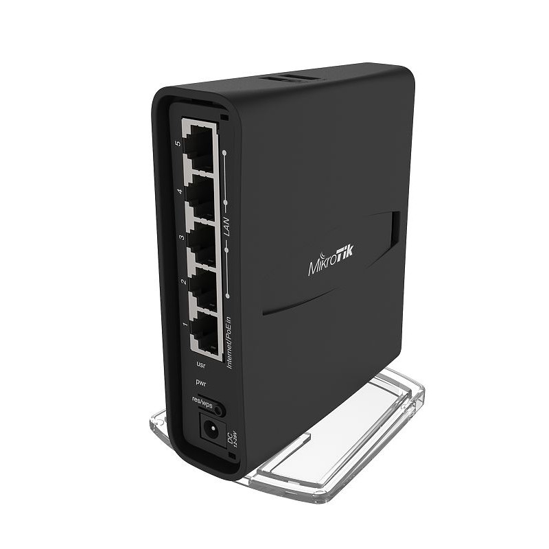 ROUTER MIKROTIK, hAP ac2, wireless, 1200 Mbps, porturi Gigabit x 5, antena interna x 2, USB pt 3G/4G, dual band, "RBD52G-5HacD2H