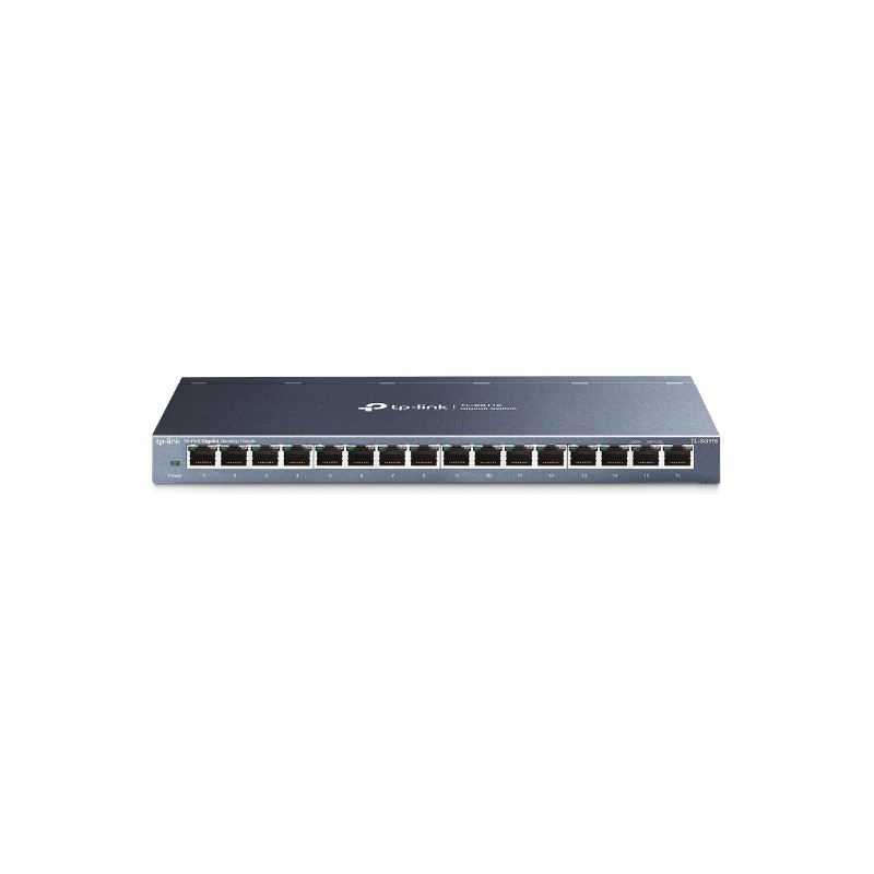 SWITCH TP-LINK  16 porturi Gigabit. carcasa metalica "TL-SG116" (timbru verde 2 lei)