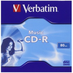 CD-R VERBATIM  700MB, 80min, viteza 16x, 1 buc, carcasa, "MUSIC" "43364"