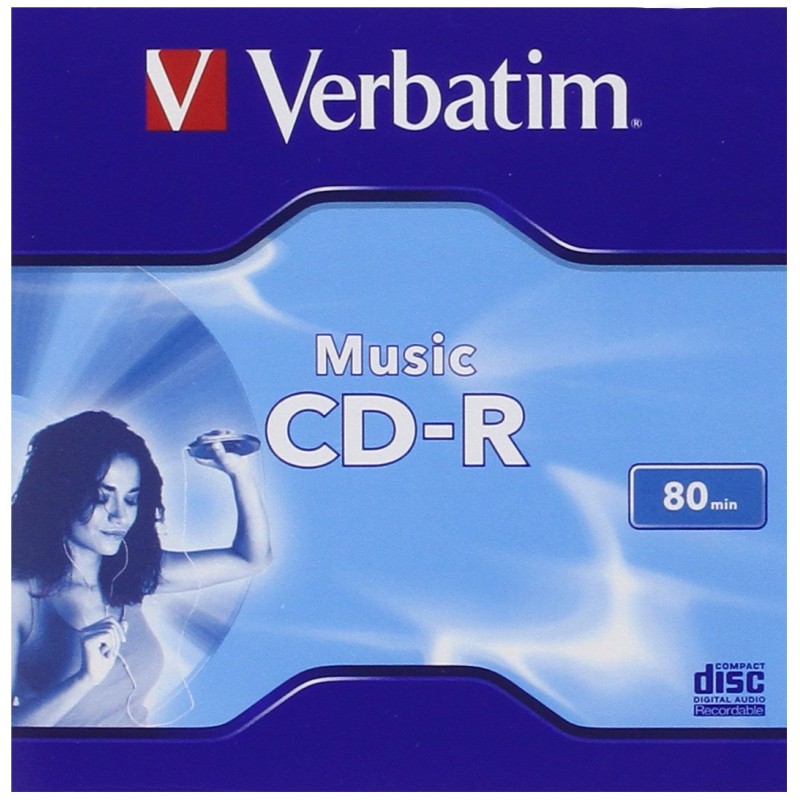 CD-R VERBATIM  700MB, 80min, viteza 16x, 1 buc, carcasa, "MUSIC" "43364"