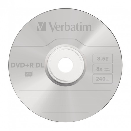 DVD+R VERBATIM  8.5GB, 240min, viteza 8x, 1 buc, Double Layer, Jewel Case, "Matt Silver" "43540"