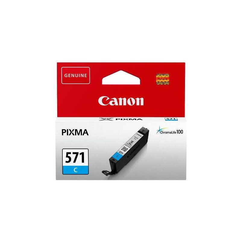 Cartus Cerneala Original Canon Cyan, CLI-571C, pentru Pixma MG5750|MG5751|MG6850|MG6851|MG7750|MG7751|MG7752|TS5050|TS5051|TS505