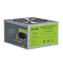 SURSA DELUX 500 (250W for 500W Desktop PC), Fan 12cm, Conector 20+4 pini, 2xSATA, 2xMolex, 1xSmall 4 pini, "DLP-23D-500",  (timb