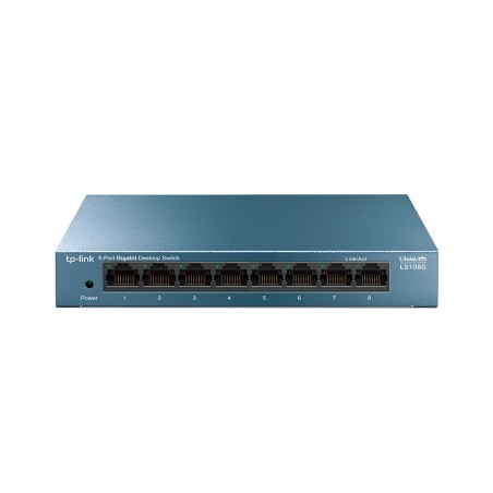 SWITCH TP-LINK  8 porturi Gigabit LiteWave carcasa metalica "LS108G" (timbru verde 2 lei)