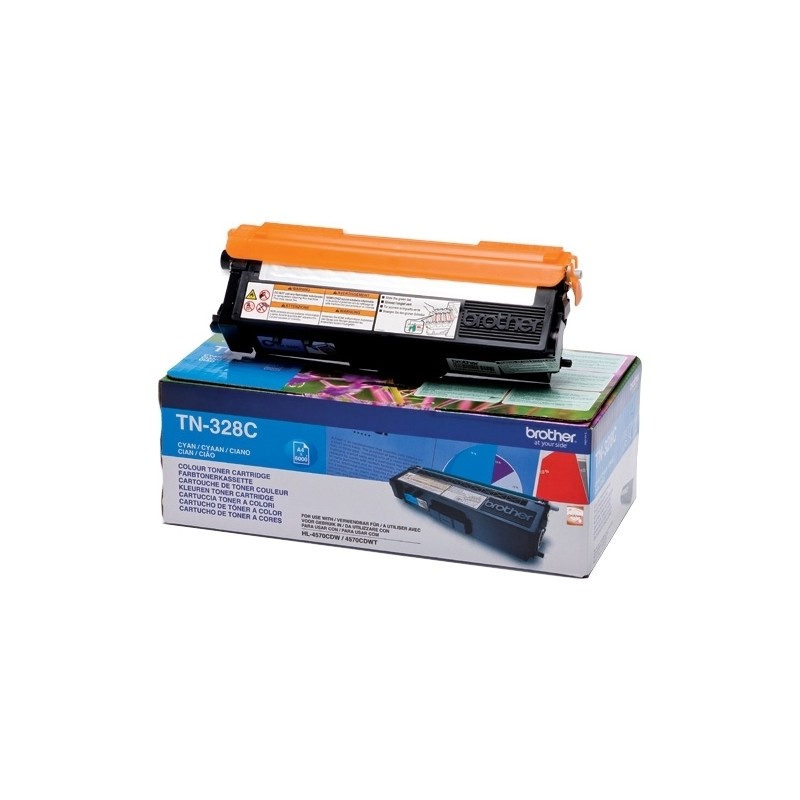 Toner Original Brother Cyan, TN328C, pentru HL-4570|MFC-9970|9270, 6K,"TN328C"