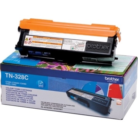 Toner Original Brother Cyan, TN328C, pentru HL-4570|MFC-9970|9270, 6K,"TN328C"