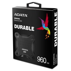 SSD extern ADATA SD600Q, 960 GB, 2.5 inch, USB 3.2, R/W: 440 MB/s, "ASD600Q-960GU31-CBK" (timbru verde 0.18 lei)