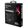 SSD extern ADATA SD600Q, 960 GB, 2.5 inch, USB 3.2, R/W: 440 MB/s, "ASD600Q-960GU31-CBK" (timbru verde 0.18 lei)