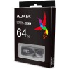 MEMORIE USB 3.2 ADATA 64 GB, retractabila, carcasa aluminiu, negru, "AUE700PRO-64G-CBK" (timbru verde 0.03 lei)