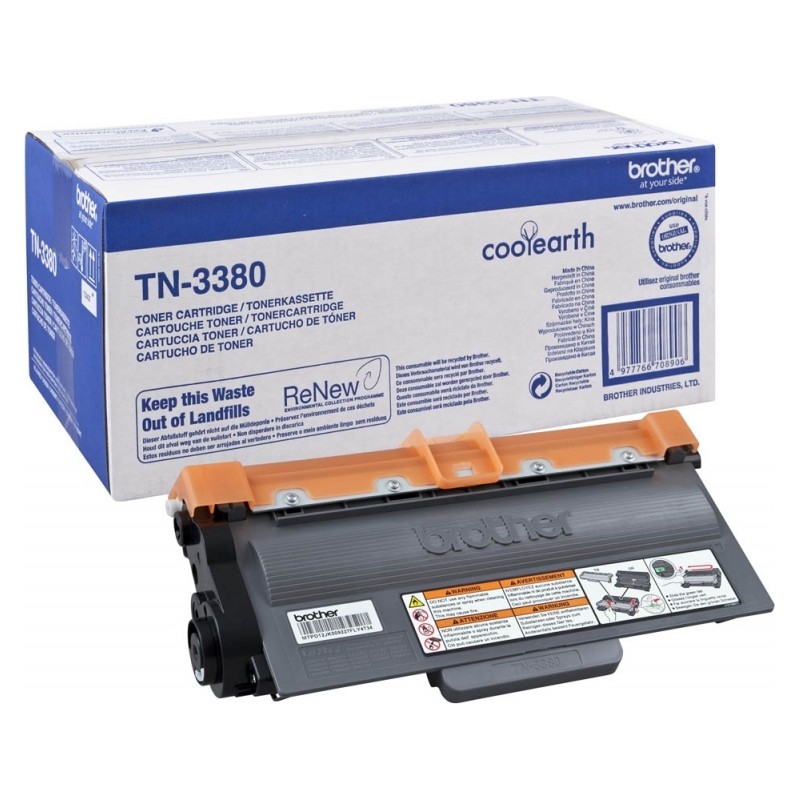 Toner Original Brother Black, TN3380, pentru HL-6180|5440|5470|DCP-8250|8110|MFC-8950|8510|8520, 8K,"TN3380"