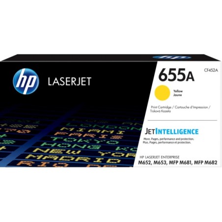 Toner Original HP Yellow, nr.655A, pentru Color LaserJet M652|M653|M681|M682, 10.5K, (timbru verde 1.2 lei) , "CF452A"