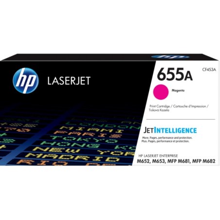 Toner Original HP Magenta, nr.655A, pentru Color LaserJet M652|M653|M681|M682, 10.5K, (timbru verde 1.2 lei) , "CF453A"
