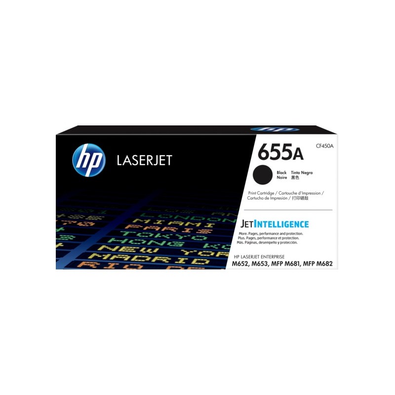 Toner Original HP Black, nr.655A, pentru Color LaserJet M652|M653|M681|M682, 12.5K, (timbru verde 1.2 lei) , "CF450A"