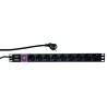 PDU LOGILINK 1U pt. rack 19 inch, 9 prize Schuko, intrare Schuko, max 16 A, on/off, 2 m, "PDU9C02" (timbru verde 0.8 lei)