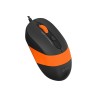 MOUSE A4tech, "FM10", PC sau NB, cu fir, USB, optic, 1600 dpi, butoane/scroll 4/1, , negru / portocaliu, "FM10 Orange" (timbru v