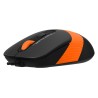 MOUSE A4tech, "FM10", PC sau NB, cu fir, USB, optic, 1600 dpi, butoane/scroll 4/1, , negru / portocaliu, "FM10 Orange" (timbru v