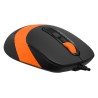MOUSE A4tech, "FM10", PC sau NB, cu fir, USB, optic, 1600 dpi, butoane/scroll 4/1, , negru / portocaliu, "FM10 Orange" (timbru v