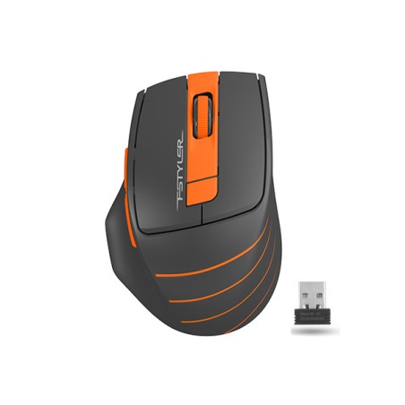 MOUSE A4tech, "FG30", gaming, wireless, 2.4GHz, optic, 2000 dpi, butoane/scroll 6/1, , negru / portocaliu, 45507106 "FG30 Orange