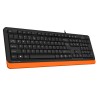 TASTATURA A4TECH, "Fstyler USB", cu fir, 104 taste format standard, USB, negru &amp; portocaliu, "FK10 Orange" (timbru verde 0.8
