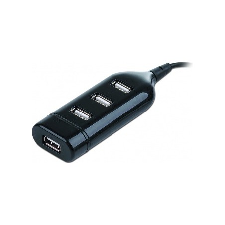 HUB extern GEMBIRD, porturi USB: USB 2.0 x 4, conectare prin USB 2.0, cablu 0.4 m, negru, "UHB-CT02"  (include TV 0.8lei)
