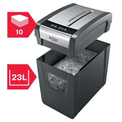 Distrugator manual documente MOMENTUM subtire X410-SL, 10 coli, P4, cross-cut (tip confeti) Rexel "2104573EU" (timbru verde 11 l
