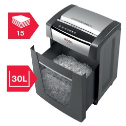 Distrugator manual documente MOMENTUM M515, 15 coli, P5, micro-cut (tip particule) Rexel "2104577EU" (timbru verde 40 lei)