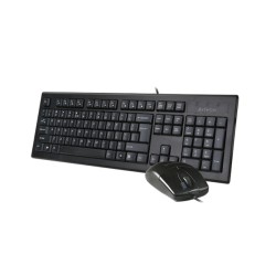 Kit TASTATURA si Mouse A4TECH, "KR-85+OP-620D", cu fir, 104 taste format standard, mouse 1000dpi, 4/1 butoane, negru, "KR-8520D-