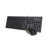 Kit TASTATURA si Mouse A4TECH, "KR-85+OP-620D", cu fir, 104 taste format standard, mouse 1000dpi, 4/1 butoane, negru, "KR-8520D-
