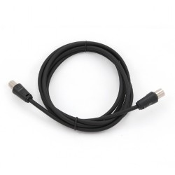 PATCH CORD  COAXIAL GEMBIRD, RG59,  1.8m, male to female, negru "CCV-515" (timbru verde 0.08 lei)