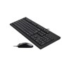 Kit TASTATURA si Mouse A4TECH, "KR-85+OP-620D", cu fir, 104 taste format standard, mouse 1000dpi, 4/1 butoane, negru, "KR-8520D-