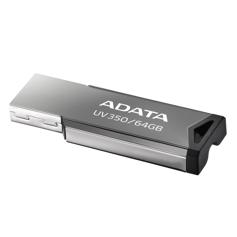 MEMORIE USB 3.2 ADATA 64 GB, clasica, carcasa metalica, argintiu, "AUV350-64G-RBK" (timbru verde 0.03 lei)