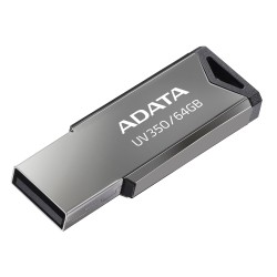 MEMORIE USB 3.2 ADATA 64 GB, clasica, carcasa metalica, argintiu, "AUV350-64G-RBK" (timbru verde 0.03 lei)